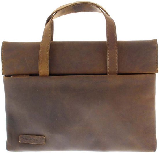 Plevier Babbage laptop sleeve/tas 15.6 inch bruin.