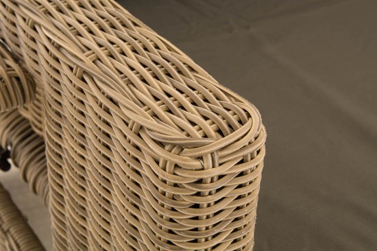 CLP Ancona - Loungebank - 5mm Poly-rotan natura antraciet