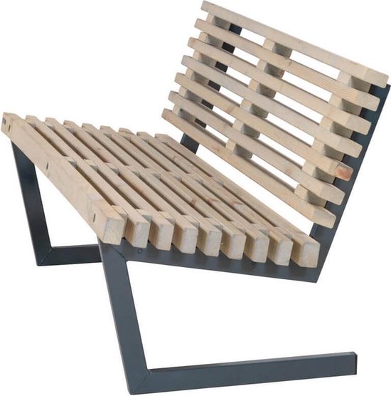 Tuinbank Siesta - Dennenhout grijs gebeitst - 138 cm breed