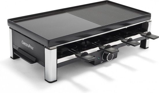 GreenPan Bistro - Gourmetgrill - gourmet & pannekoekjes - afneembare en omdraaibare plaat - 8 personen -PFAS-vrij