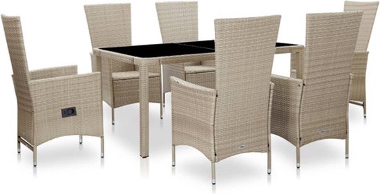 vidaXL-7-delige-Tuinset-met-kussens-poly-rattan-beige