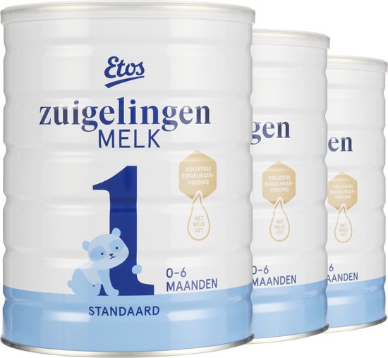 Etos 1 Zuigelingenmelk Voordeelverpakking - 0-6 maanden - melkpoeder - 3 x 800 gram