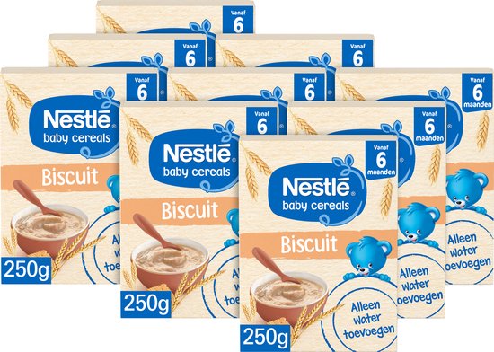 Nestlé Baby Cereals Biscuit - Babyvoeding Babypap Compleet 6+ maanden - 9x250g