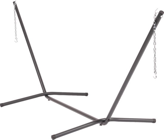 Hangmatstandaard Eénpersoons 'Easy' | Voor hangmatten van 290 - 340 cm | Universeel | 120 KG | 340 CM | Metaal | 1% For The Planet | Tropilex