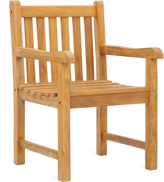 Benoa Blokstoel Teakhout - Extra Stevig - Teakhouten Tuinstoelen - Weersbestendige Tuinstoel - Wooden Garden Chair - Blokstoel Buiten - Teakhouten Blokstoelen 60cm - Eetkamerstoelen Buiten - Tuinstoel Teakhout - Tuinstoel - Tuin Stoel met Armleuning