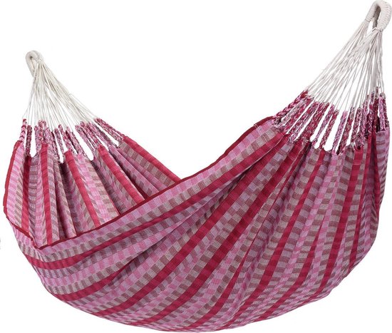 Hangmat Tweepersoons 'Premium' Cherry (Roze) | Bijpasende opbergtas | 180 KG | Handgemaakt in Colombia | 1% For The Planet | Tropilex