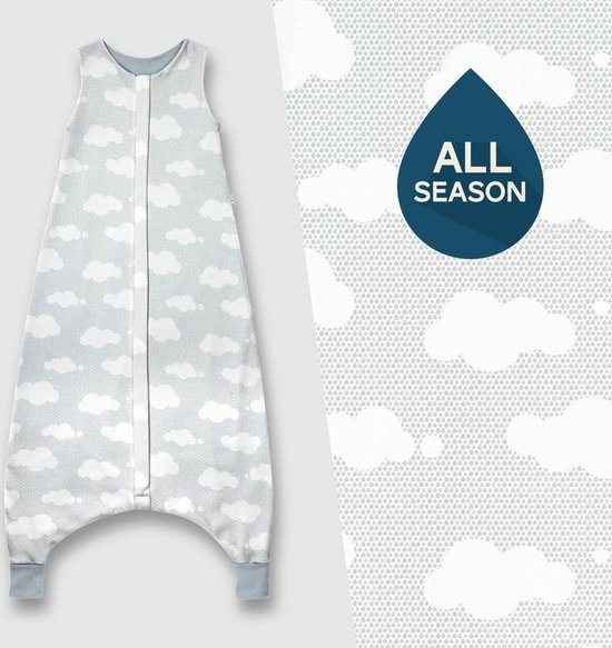 SuperLove Merino Toddler Slaapzak  -  All Season - Silver linings large 92-110cm