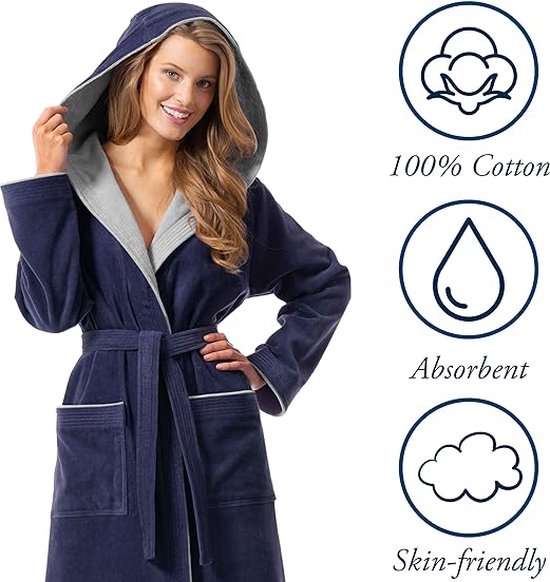 badjas - Katoen - Zacht en Donzig \bathrobe - S-M-L-XL