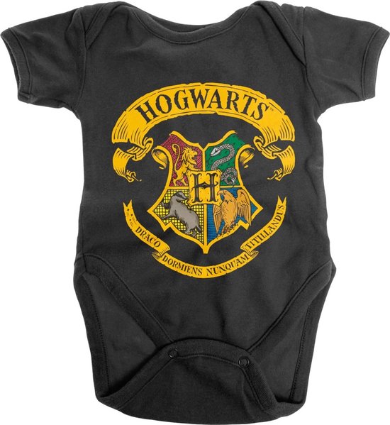Harry Potter Baby romper -6 maanden- Hogwarts Crest Zwart