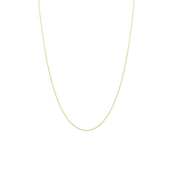 Lucardi Dames Ketting gourmet schakel diamond cut - 9 karaat - Ketting - Cadeau - 45 cm - Geelgoud