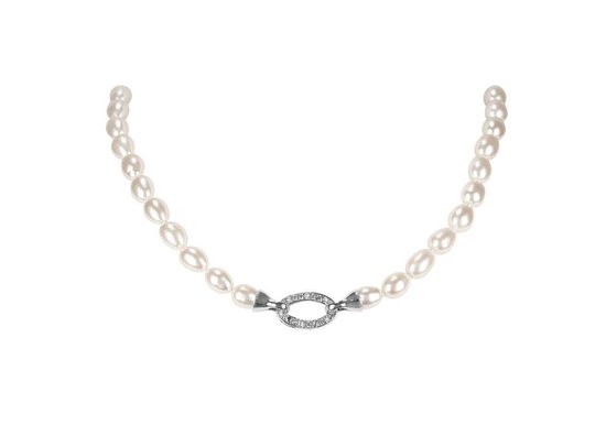 Di Lusso - Collier Margherita - Zilver 925 - Zoetwaterparels - Dames - 45 cm