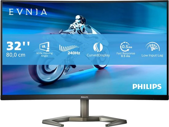 Philips Evnia 32M1C5200W - Curved Full HD Gaming Monitor - 32 inch - 240hz