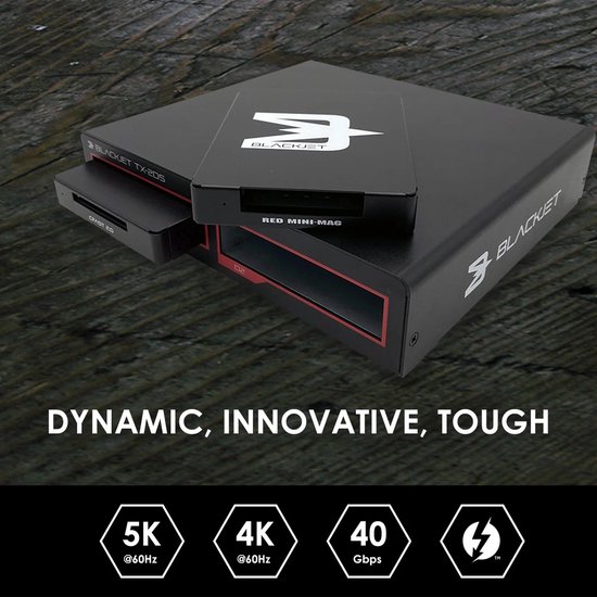 BLACKJET TX-2DS Dual-Bay Thunderbolt 3 Cinema Dock