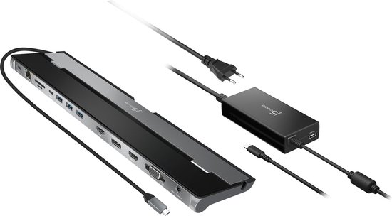 j5create JCD543P-EN USB-C Triple Display Docking Station met 100W PD Adapter - EU