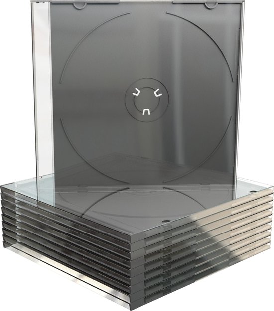 MediaRange BOX21-M CD-doosje Jewel case 1 schijven Zwart, Transparant