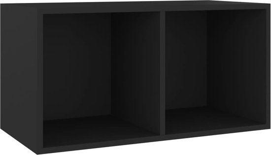 vidaXL-Opbergbox-voor-LP's-71x34x36-cm-bewerkt-hout-zwart