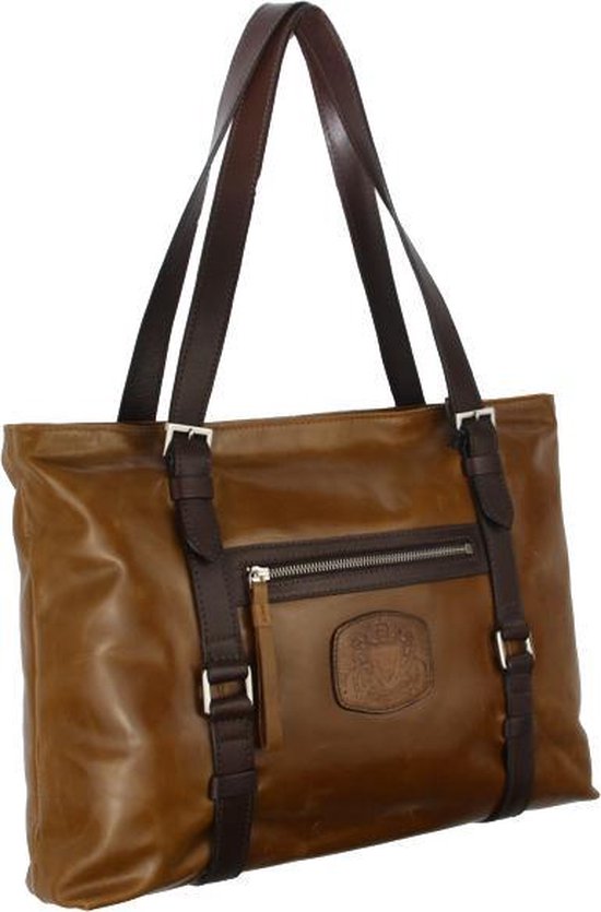 Hidesign lederen handtas 'Presilla' cognac