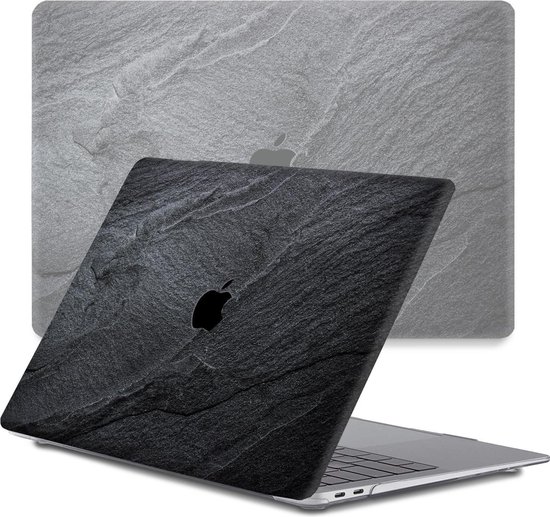 Lunso - cover hoes - MacBook Air 13 inch (2020) - Black Stone - Vereist model A2179 / A2337