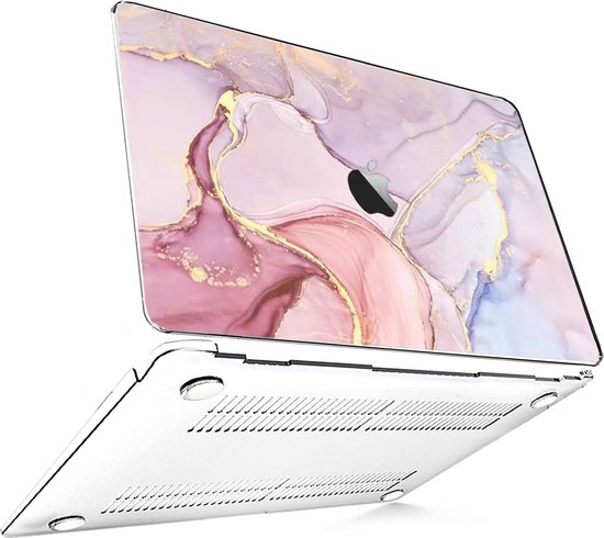 Macbook Air Cover - Hoesje voor Macbook Air 13 inch 2022 - Hardcase Rosé