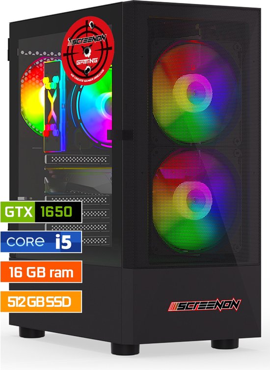 ScreenON - Intel Core i5 - 500GB SSD - 16GB RAM - RTX 3050 - GamePC.V920231 - Windows 11