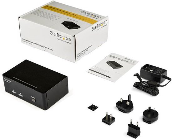 StarTech 2 poorts DisplayPort dual-monitor KVM switch - 4K 60Hz