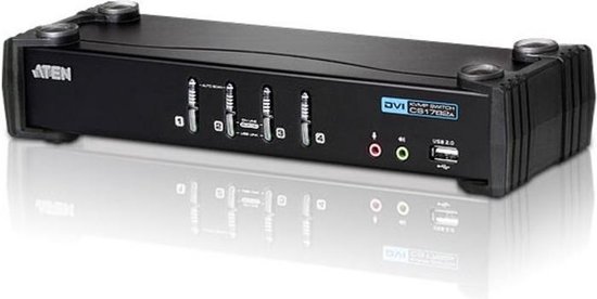 Aten CS1764A DVI Single Link + USB + Audio KVM Switch 4 naar 1