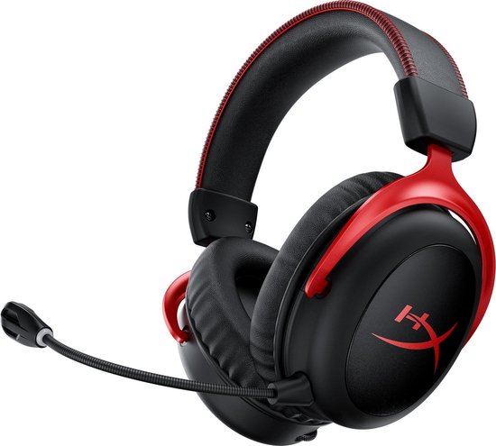HyperX Cloud II Draadloze Gaming Headset - Zwart/Rood - PC/PS5/PS4/Switch