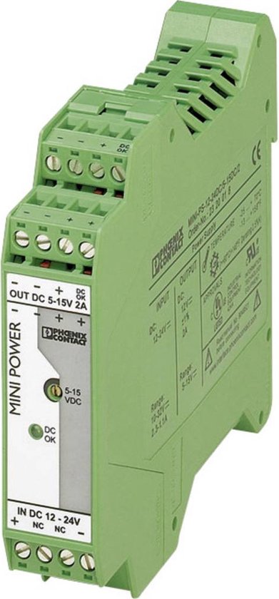 Phoenix Contact MINI-PS-12-24DC/5-15DC/2 DIN-rail netvoeding 2 A 1 x