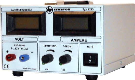 Statron 2223.2 Labvoeding, regelbaar 0 - 32 V 0 - 3 A 96 W Aantal uitgangen: 1 x