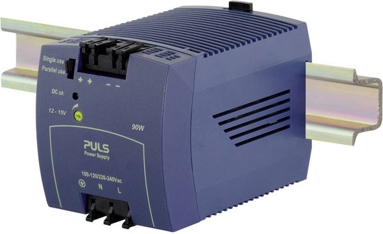 PULS MiniLine ML100.102 DIN-rail netvoeding 12 V/DC 7.5 A 90 W Aantal uitgangen: 1 x Inhoud: 1 stuk(s)