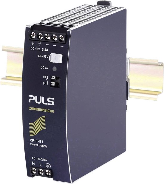 PULS CP10.481 DIN-rail netvoeding 48 V/DC 5.4 A 259 W Aantal uitgangen: 1 x Inhoud: 1 stuk(s)