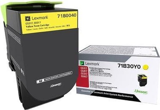 Lexmark 71B0040 tonercartridge 1 stuk(s) Origineel Geel