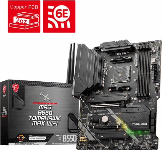 Motherboard MSI MAG B550 TOMAHAWK MAX WIFI ATX AMD AM4 AMD B550