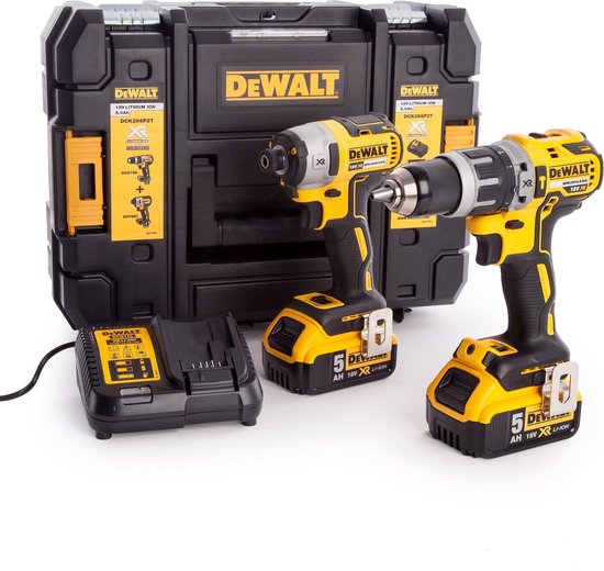 DeWalt DCK266P2T Combiset - Accu Klop-/Schroefboormachine + Accu Slagschroevendraaier - 18V 5.0Ah XR Li-ion