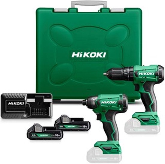 HiKOKI KC18DAWCZ | Combiset voor klopboren en schroeven | 18v | Met accu's en lader