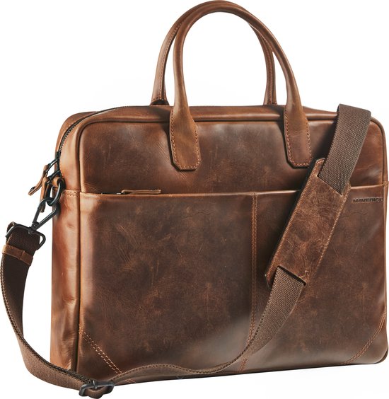 Businesstas Maverick The Original met laptopvak 15 - 6 inch leer bruin