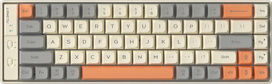 LANGTU S69 Bedrade Mechanisch Gaming Toetsenbord - QWERTY - Hot swap toetsenborden - TKL - 69 Keys - Red Switch - Levendig oranje