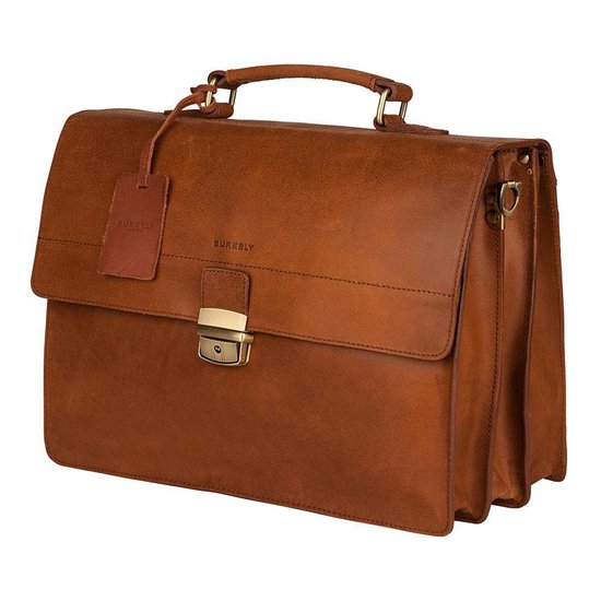 Burkely Vintage Dean Heren Briefcase Aktetas - Cognac