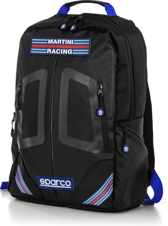 Sparco Martini Racing Rugzak Zwart - 15 liter - 15 inch laptop opbergvak - sportief design