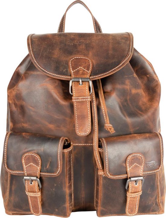 Rugzak Van Naturel Buffelleer, Deze Ruime Rugtas Heeft Genoeg Ruimte Om Je Spullen Mee Te Nemen