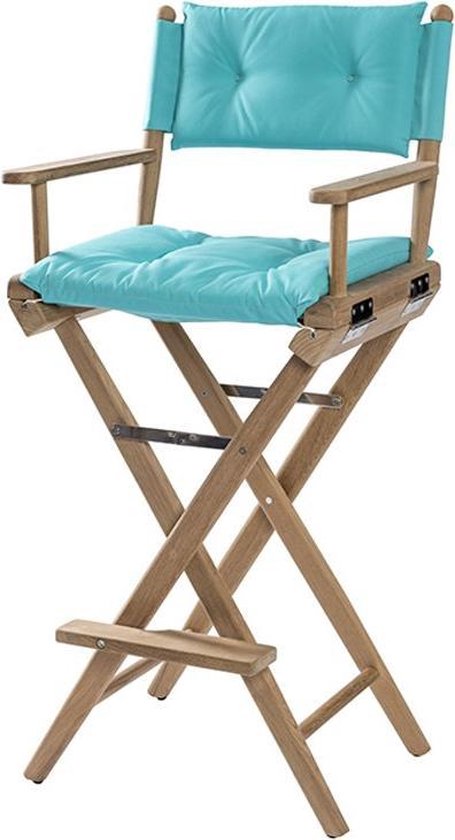 Stuurstoel Hoog Teak DeLuxe met Smaragd kussenset (Geolied)