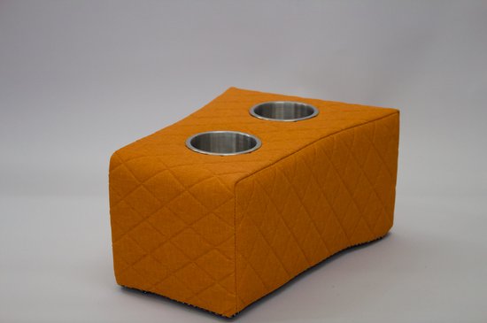 Armsteun Kussens met twee RVS Bekerhouder - Harlow Inca Berry - Luxe