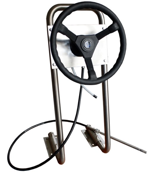 HIBO Rubberboot Stuursysteem tot 55 pk met Stuur Zwart 14ft