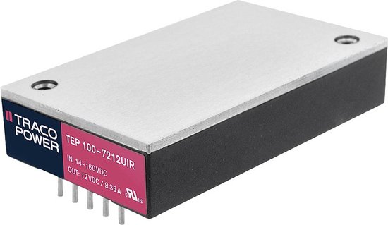 TracoPower TEP 100-3611UIR DC/DC-converter, print 24 V/DC 24 V/DC 20 A 100 W Aantal uitgangen: 1 x Inhoud 1 stuk(s)