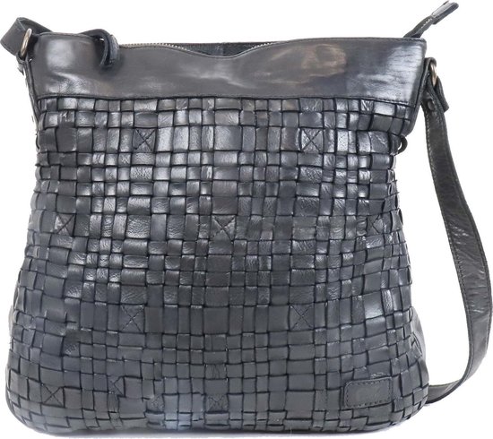 Bear Design Femke Leren Schoudertas - Zwart