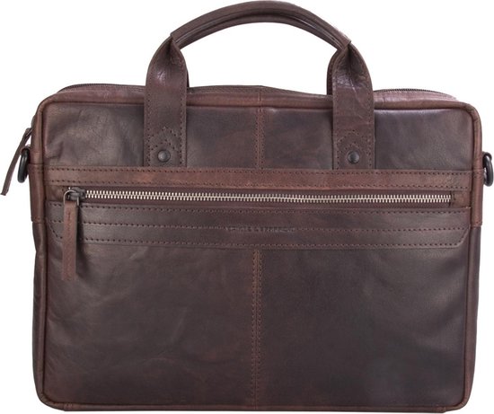 Spikes & Sparrow Mannen Laptoptas / Werktas / Aktetas - Briefcase - Bruin -