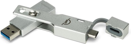 OWC Envoy Pro Mini - Externe SSD - USB-stick formaat - 1 TB - Zilver