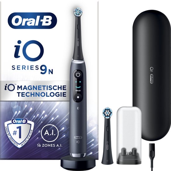 Oral-B iO 9N - Black - Elektrische Tandenborstel Ontworpen Door Braun