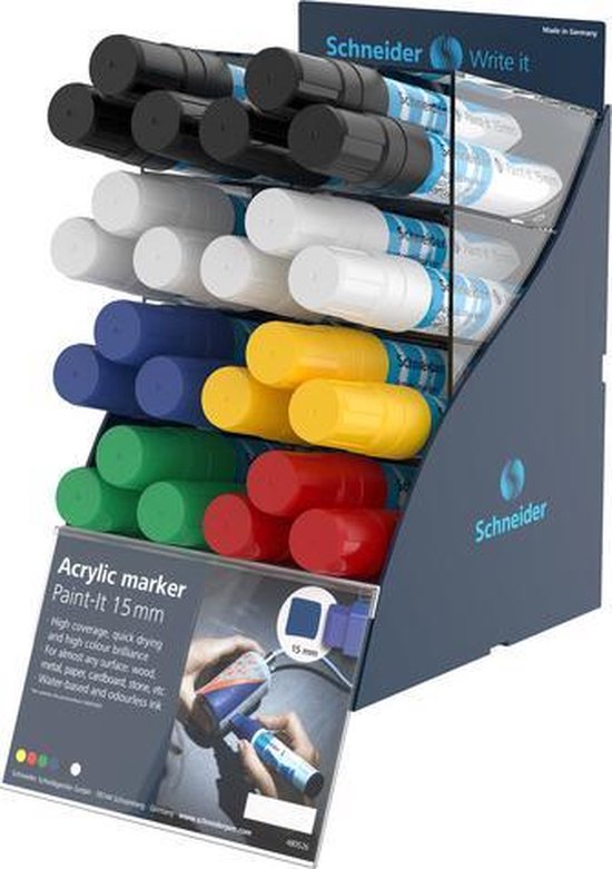 Acryl Marker Schneider Paint-it 330 15mm SIS- display Engels