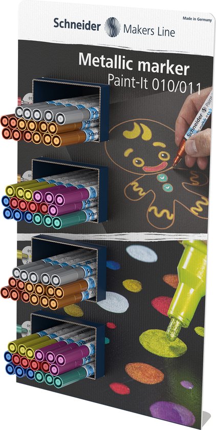 Schneider metallic marker - Paint-it 010 - 0.8mm - display 70 stuks - S-ML01030701